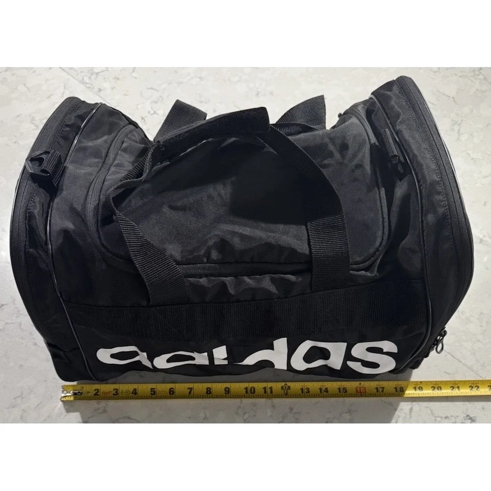 adidas Originals Santiago Duffel Bag Medium Black White Travel Weekender 976131